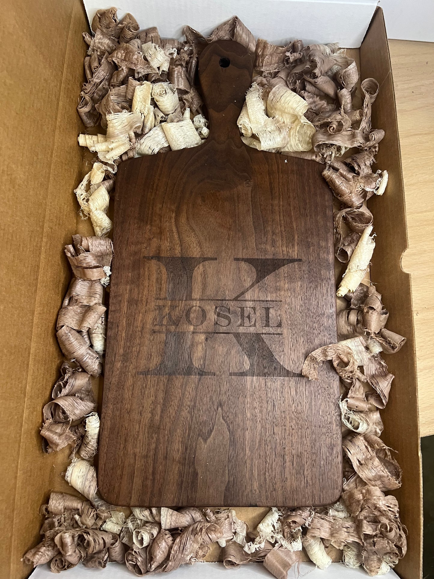 Custom Center Handle Charcuterie / Cutting Board - Walnut